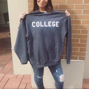 Gray College Pullover Sweater - Animal House